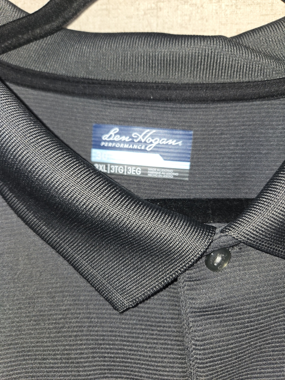 BEN Hogan Performance Men's Black Textured Polo 3xl